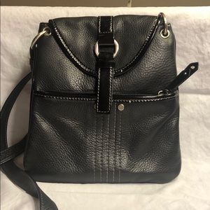 Black leather Cole Haan cross body